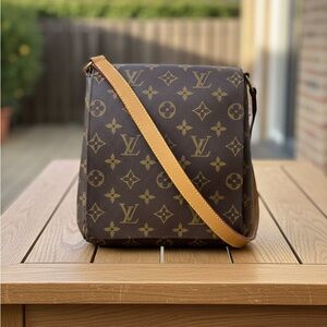 SOLD Authentic LOUIS VUITTON M51387 Monogram Musette Salsa Shoulder Bag,